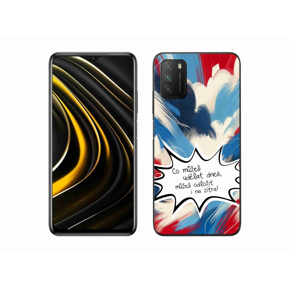 Gélový kryt mmCase na Xiaomi Poco M3 - vtipný text 9 biele pozadie