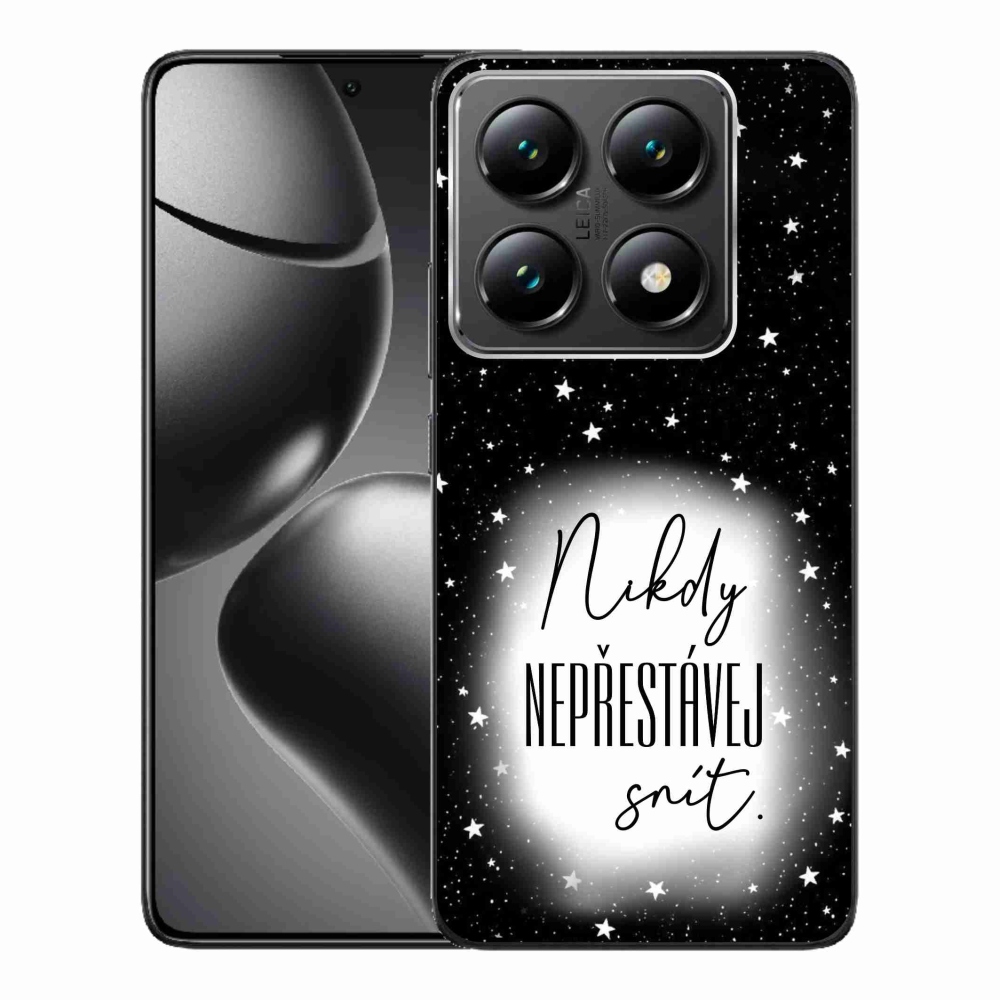 Gélový kryt mmCase na Xiaomi 14T Pro - citát 1 bieločierne pozadie