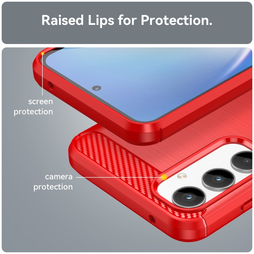 Carbon odolný gélový obal na Samsung Galaxy A35 5G - červený