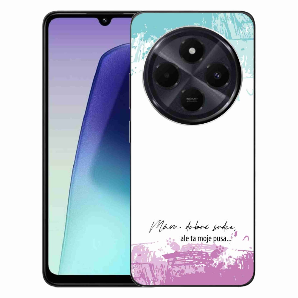 Gélový kryt mmCase na Xiaomi Redmi 14C/Poco C75 - vtipný text 3 biele pozadie