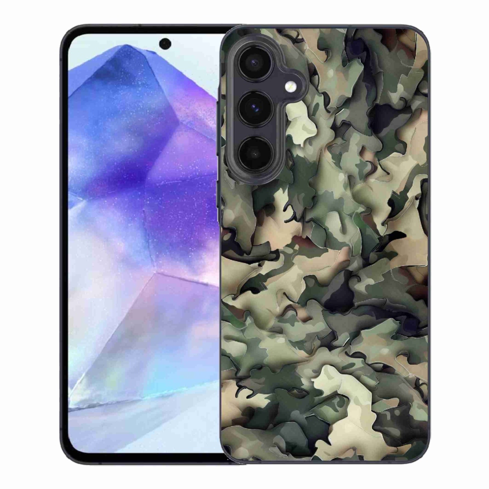 Gélový kryt mmCase na Samsung Galaxy A55 5G - maskáčový vzor 9