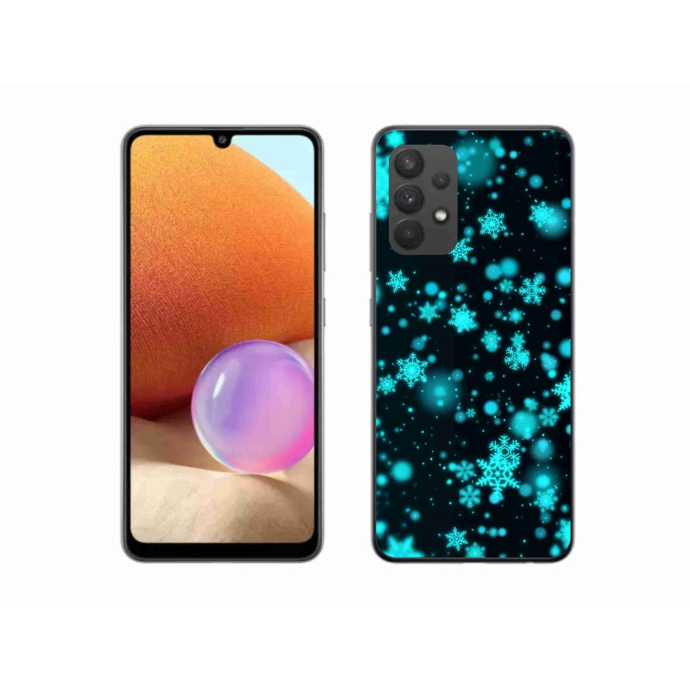 Gélový kryt mmCase na Samsung Galaxy A32 4G - snehové vločky 1