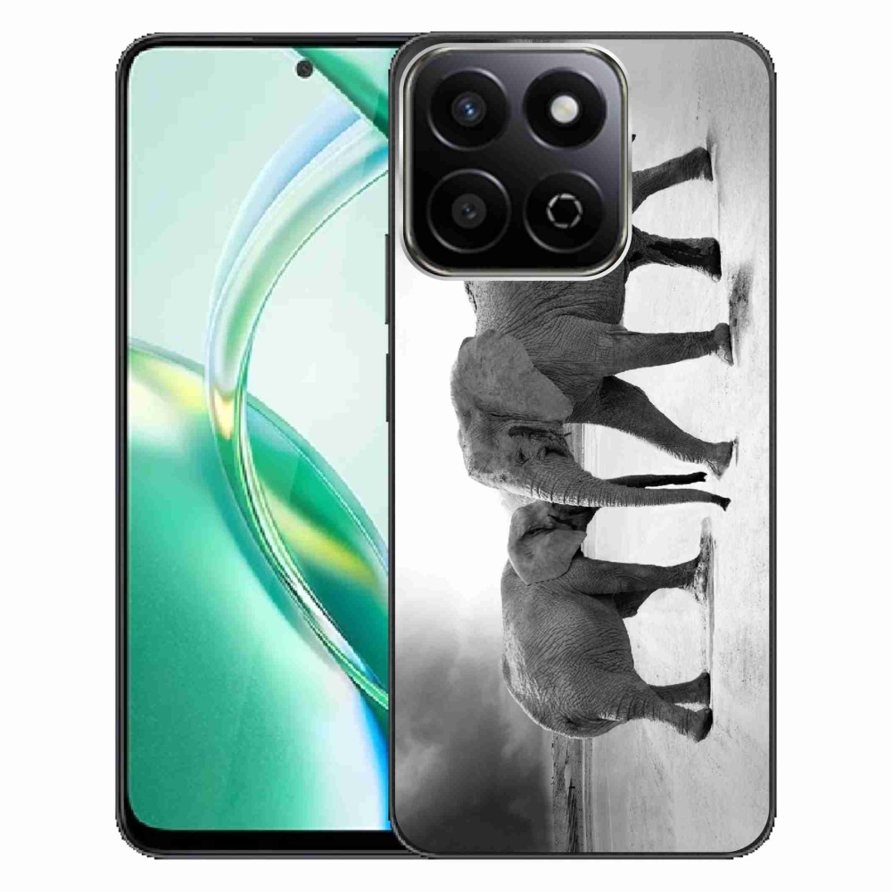 Gélový kryt mmCase na Honor 200 Smart 5G - čiernobieli slony