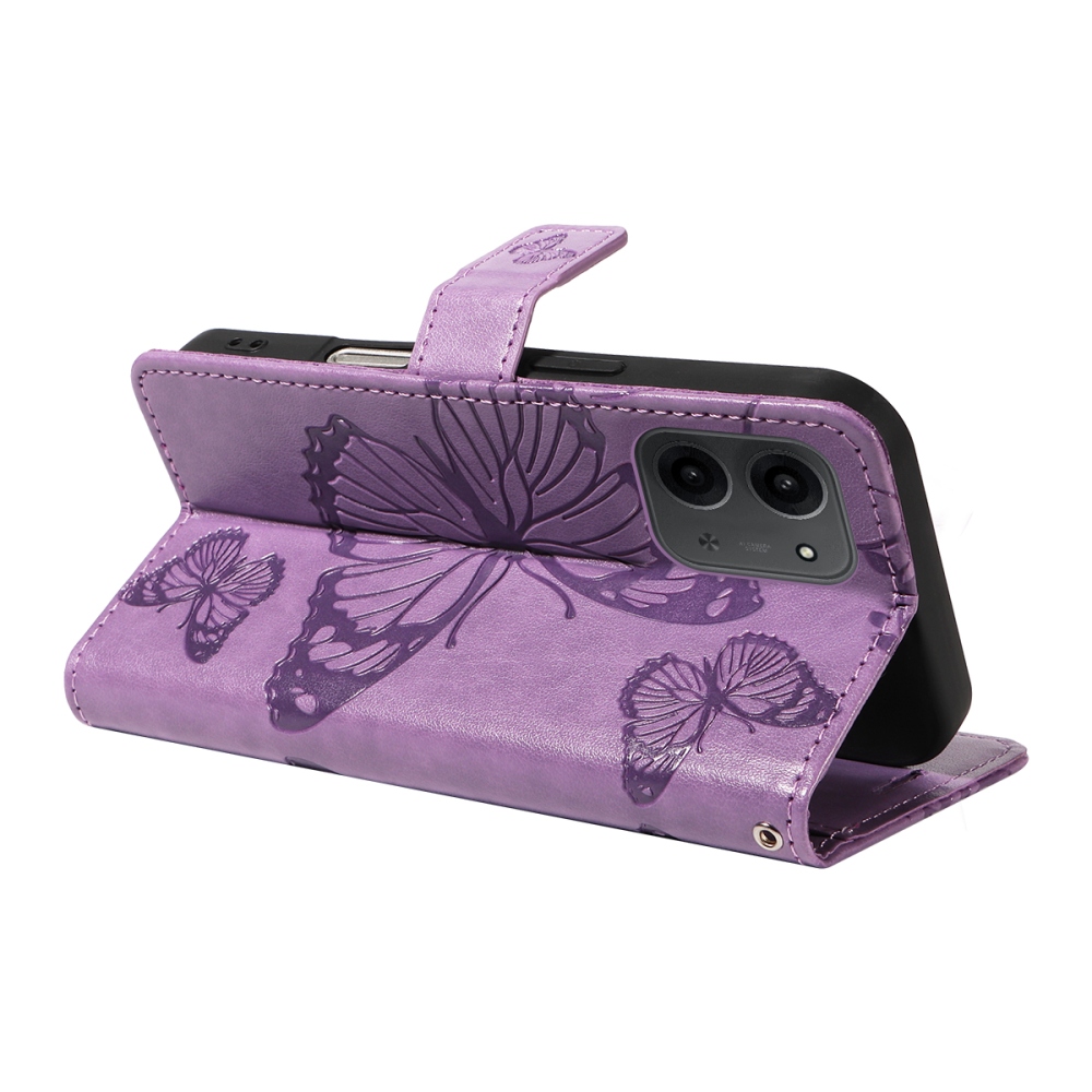 Big Butterfly knižkové puzdro na Xiaomi Redmi 15C 4G/5G (173mm) - fialové