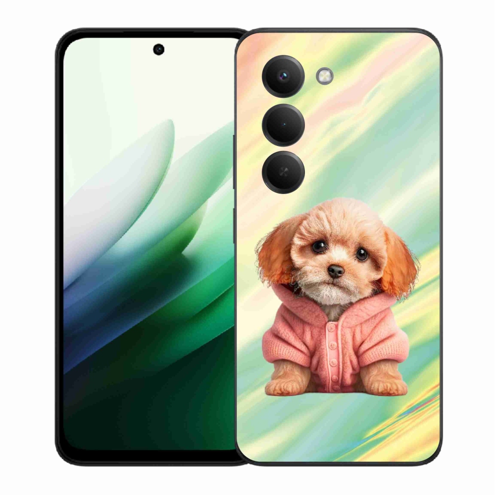 Gélový kryt mmCase na Xiaomi Redmi 15 5G (169mm) - šteňa vo svetri