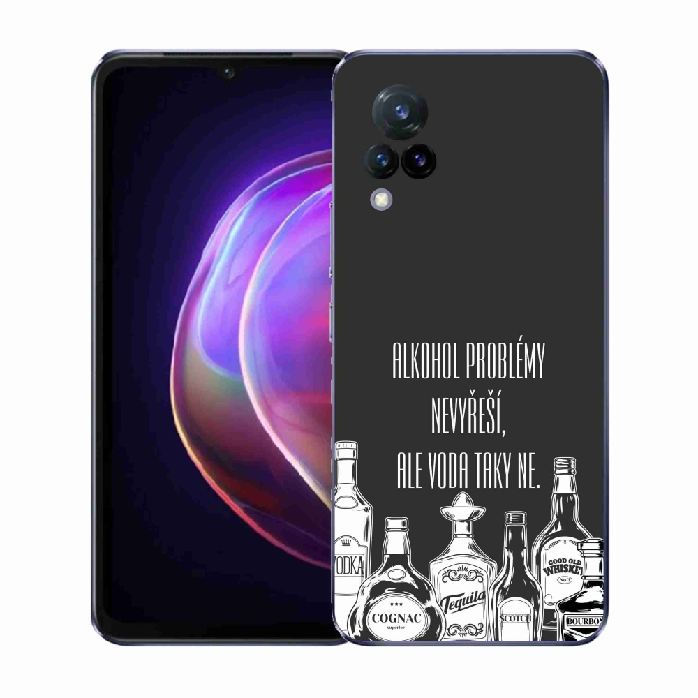 Gélový kryt mmCase na Vivo V21 4G/5G - vtipný text čierne pozadie