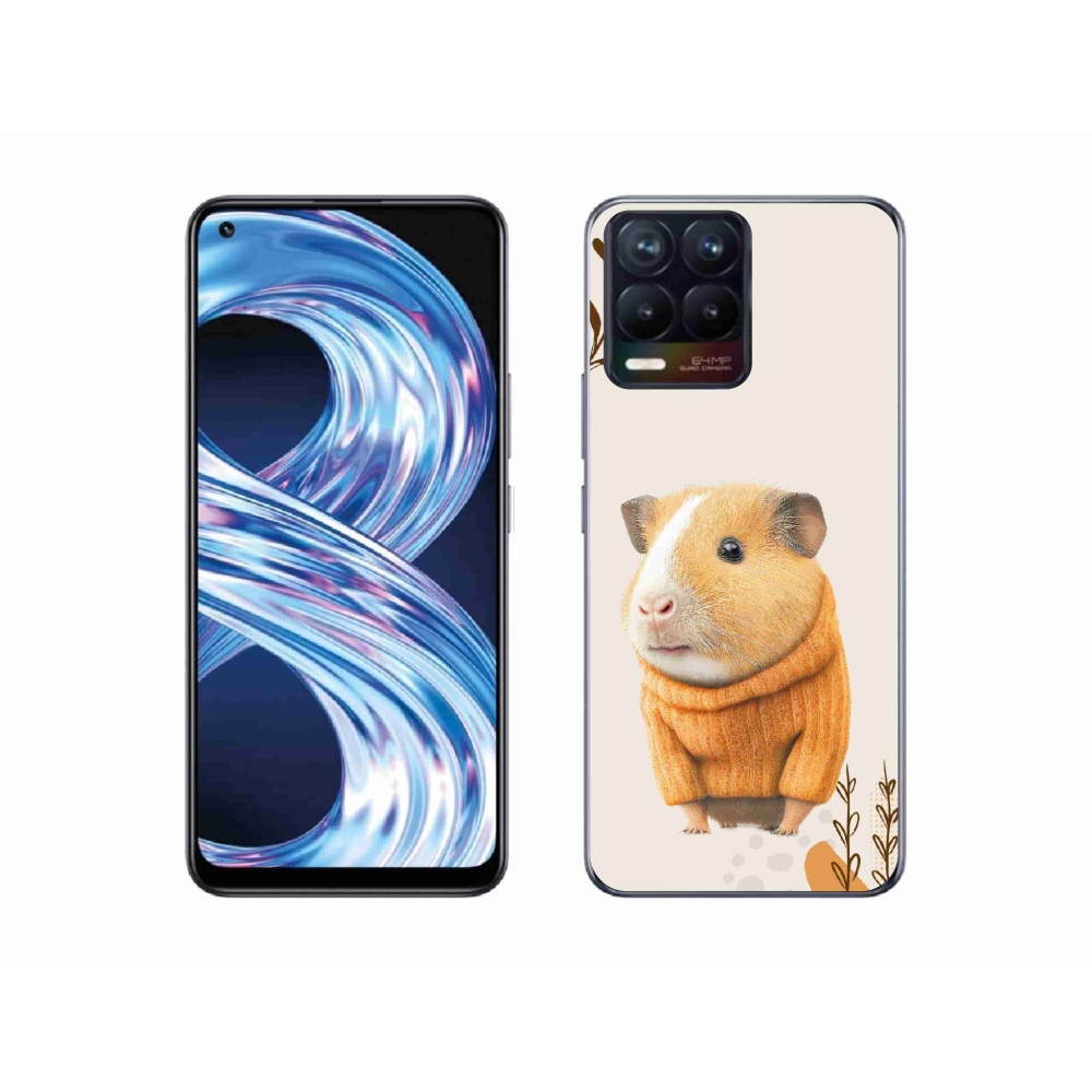 Gélový kryt mmCase na Realme 8 Pro - morča vo svetri