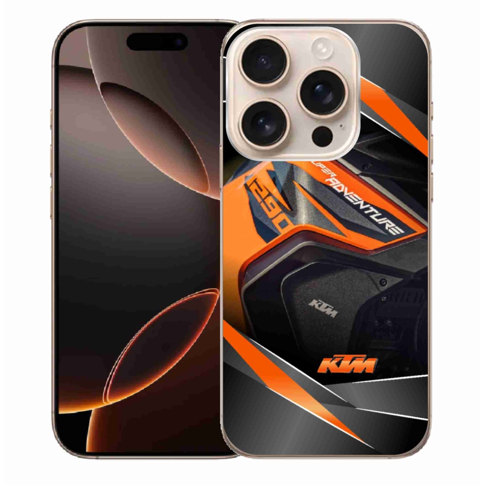 Gélový kryt mmCase na iPhone 16 Pro Max - motorka ktm