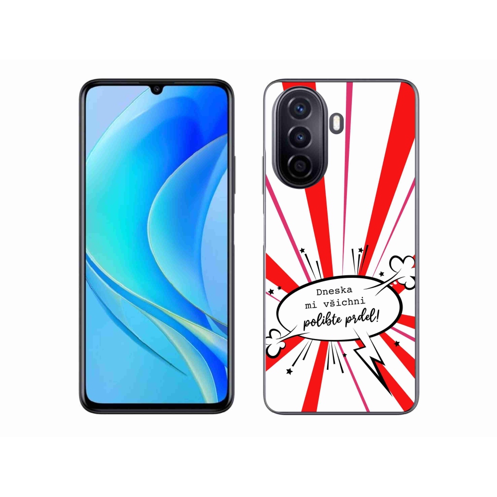 Gélový kryt mmCase na Huawei Nova Y70 - vtipný text 15 biele pozadie