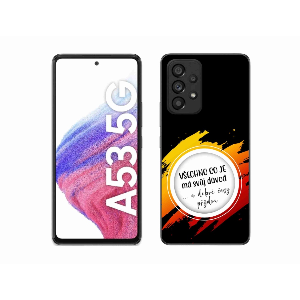 Gélový kryt mmCase na Samsung Galaxy A53 5G - citát 3 čierne pozadie