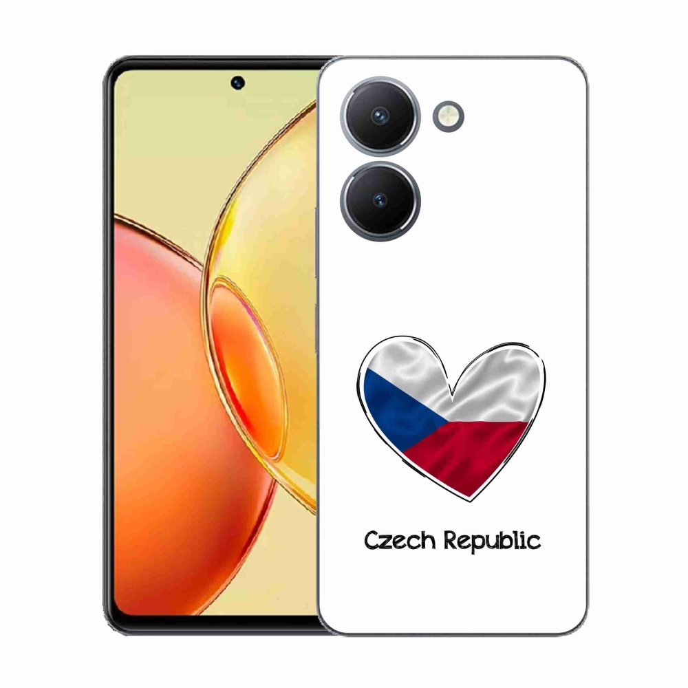 Gélový kryt mmCase na Vivo Y36 - vlajka srdca biele pozadie