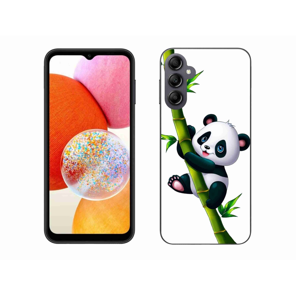 Gélový kryt mmCase na Samsung Galaxy A14 4G/5G - panda na bambuse