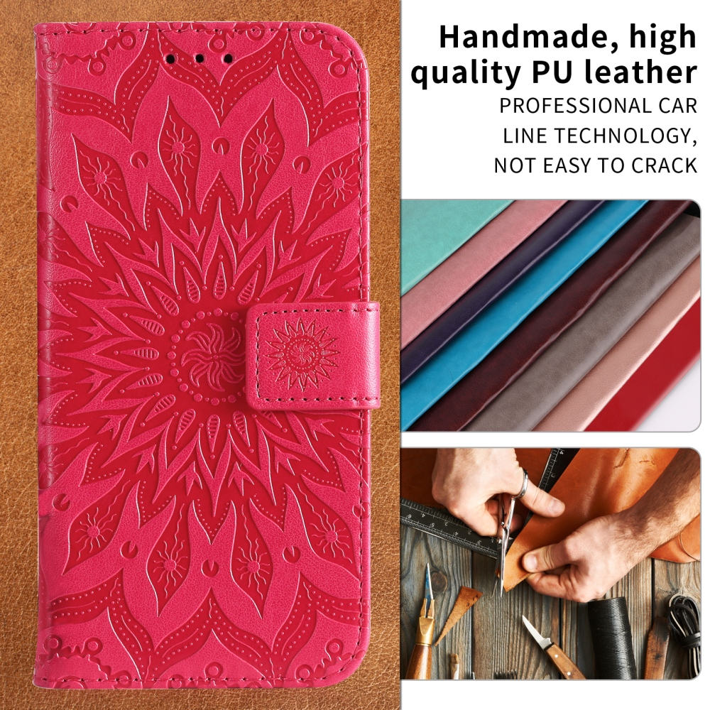 Sunflower knižkové púzdro na Xiaomi Redmi 15C 4G/5G (173mm) - červené