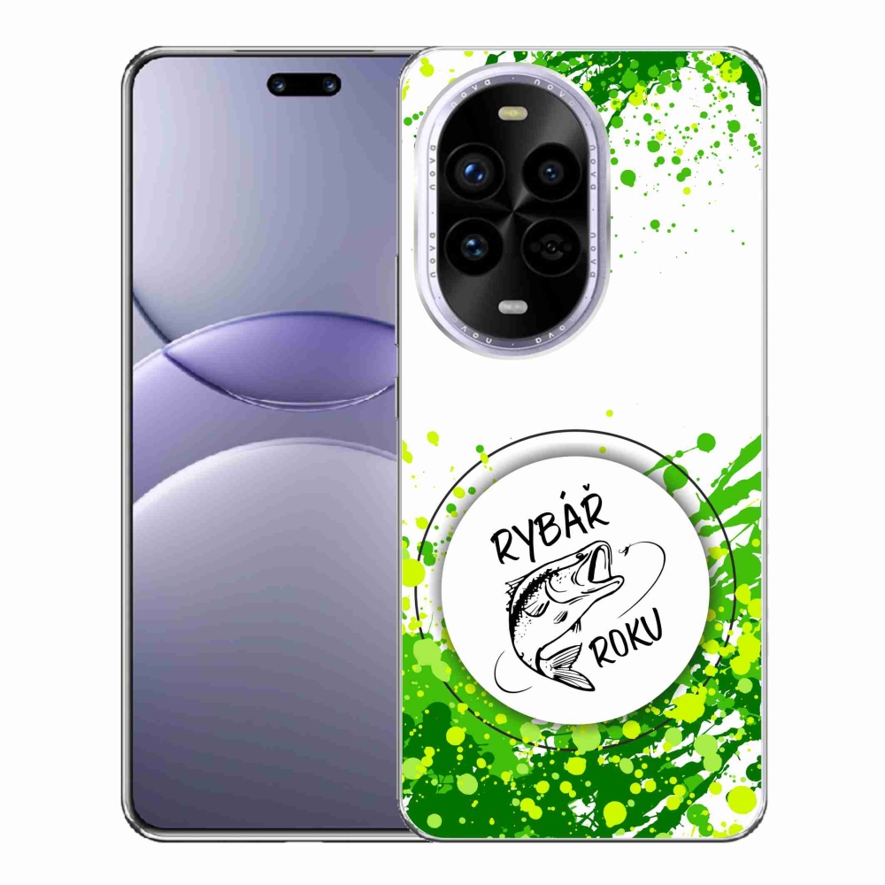 Gélový kryt mmCase na Huawei Nova 13 Pro 5G - rybár roka biele pozadie
