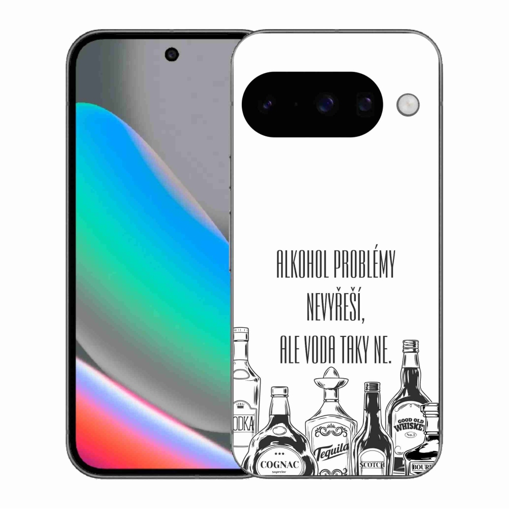 Gélový kryt mmCase na Google Pixel 10 - vtipný text biele pozadie