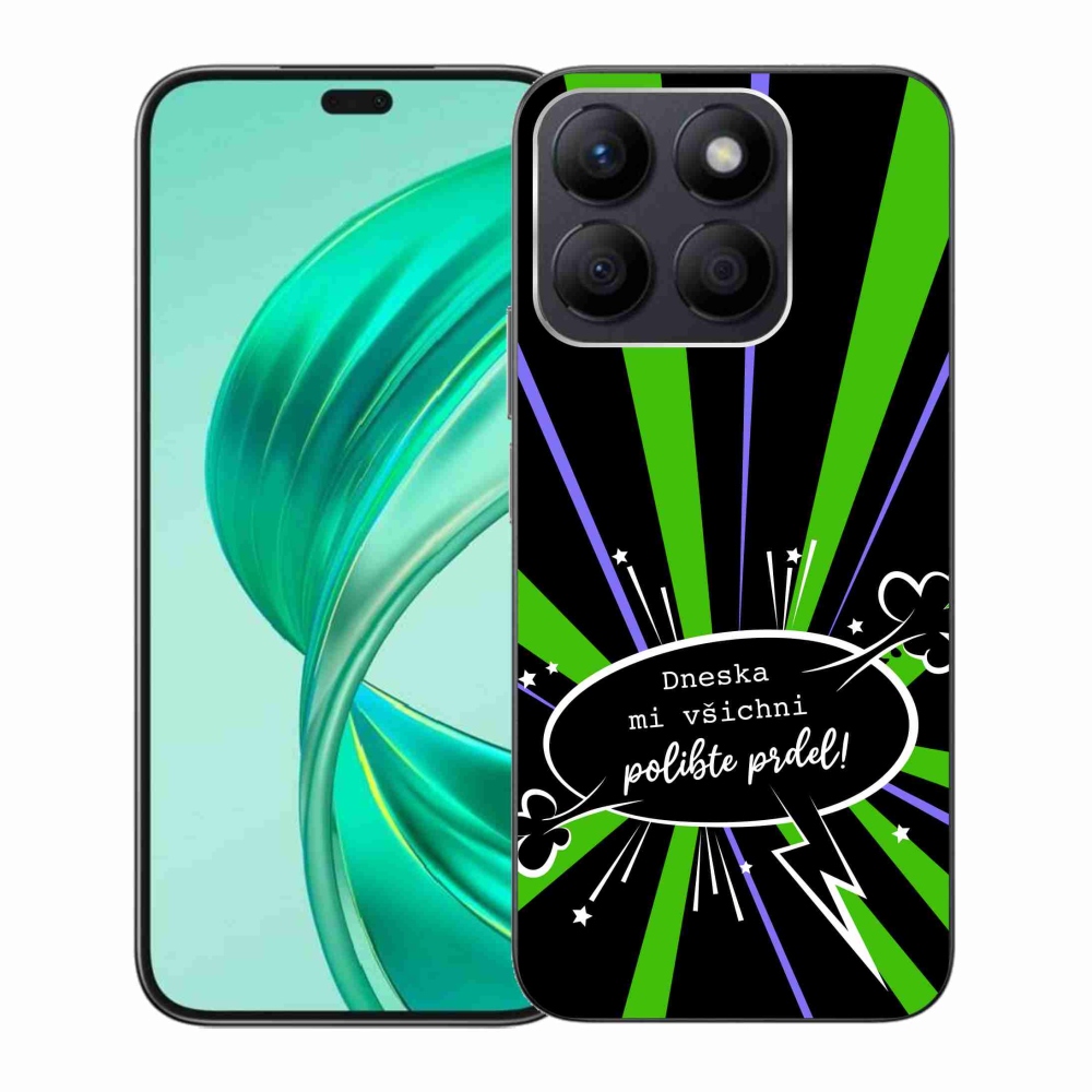 Gélový kryt mmCase na Honor X8b - vtipný text 15 čierne pozadie