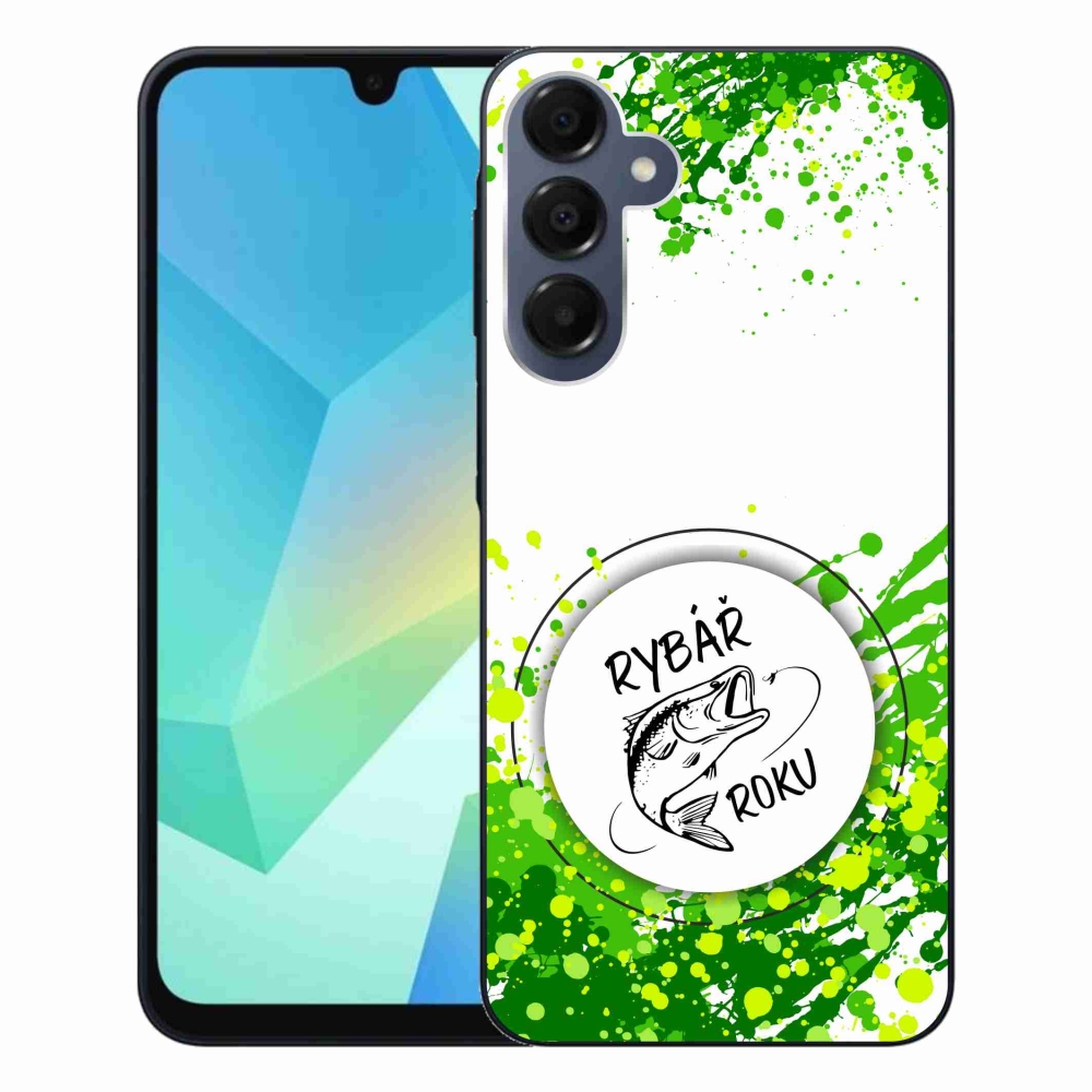 Gélový kryt mmCase na Samsung Galaxy A16 4G/5G - rybár roka biele pozadie