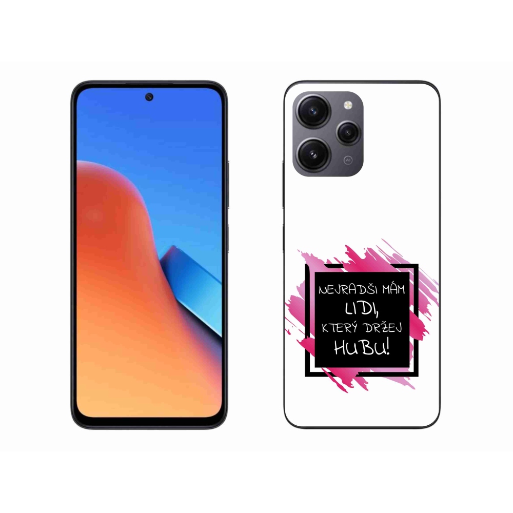 Gélový kryt mmCase na Xiaomi Redmi 12 - vtipný text 7 čiernobiele pozadie