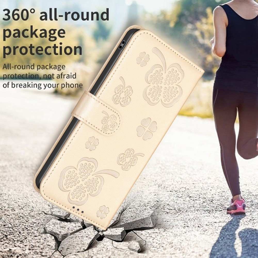 Clover knižkové púzdro na Samsung Galaxy S25 Edge - zlaté