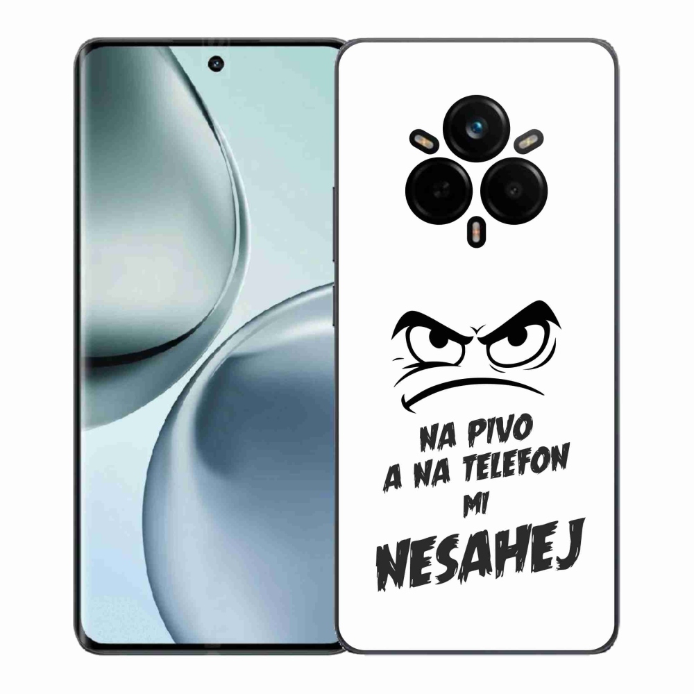 Gélový kryt mmCase na Realme 14 Pro 5G - pivný motív 2 biele pozadie