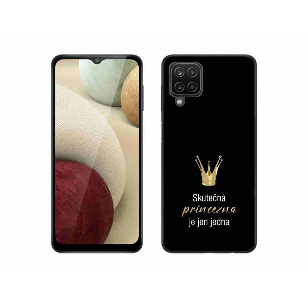 Gélový kryt mmCase na Samsung Galaxy M12 - skutočná princezná čierne pozadie