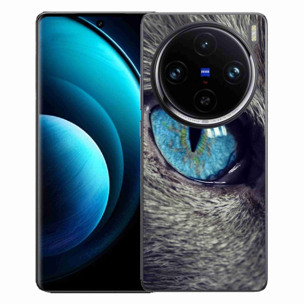 Gélový kryt mmCase na Vivo X100 Pro 5G - modré mačacie oko