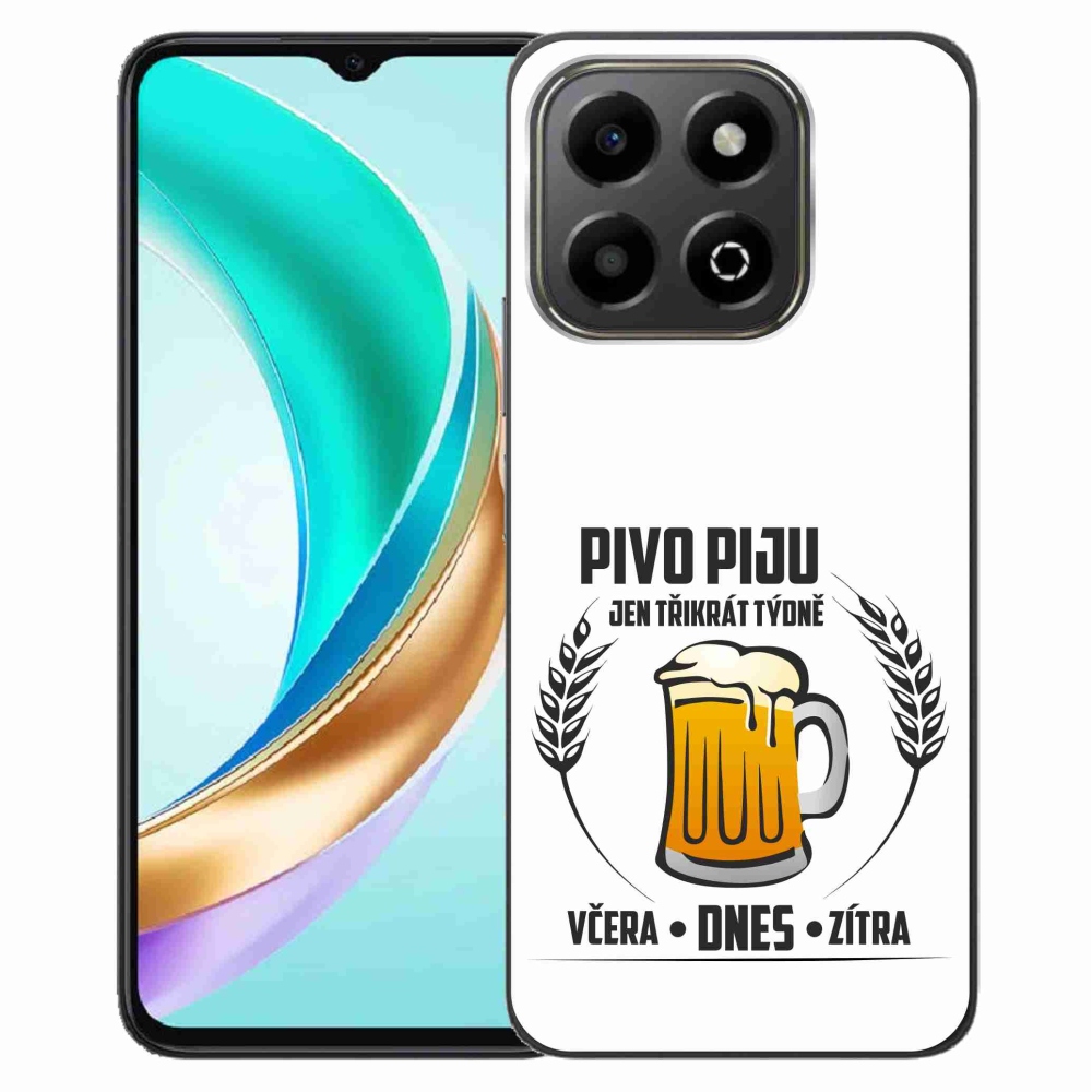 Gélový kryt mmCase na Honor X6b - pivný motív biele pozadie