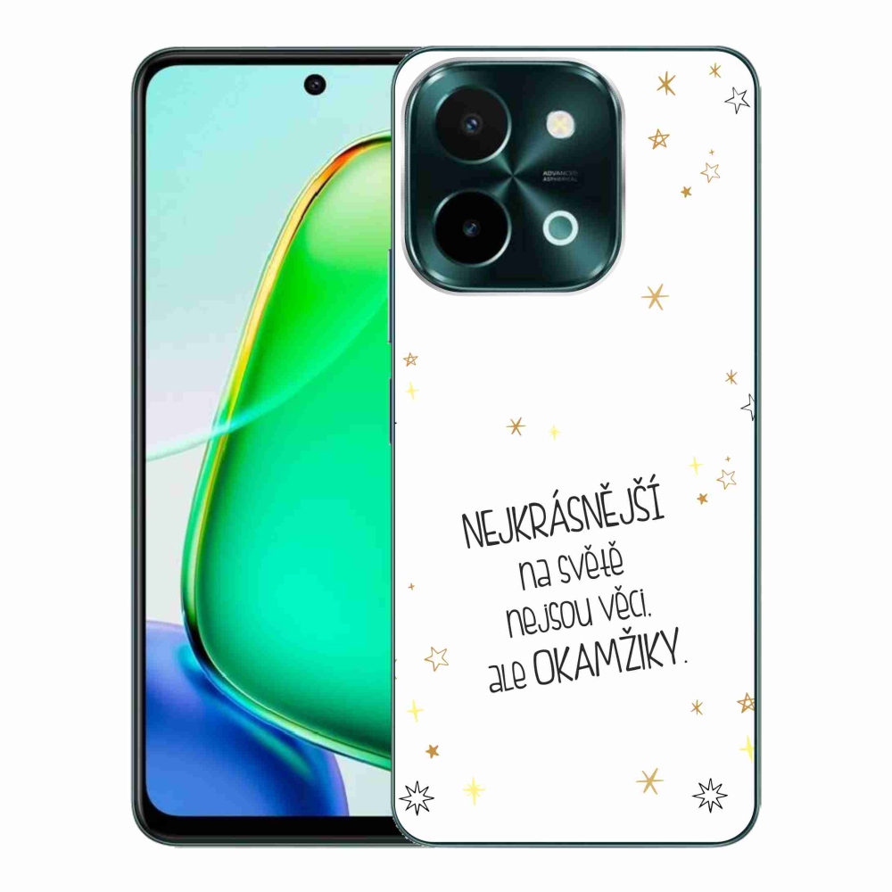 Gélový kryt mmCase na Vivo Y28 - citát 4 biele pozadie