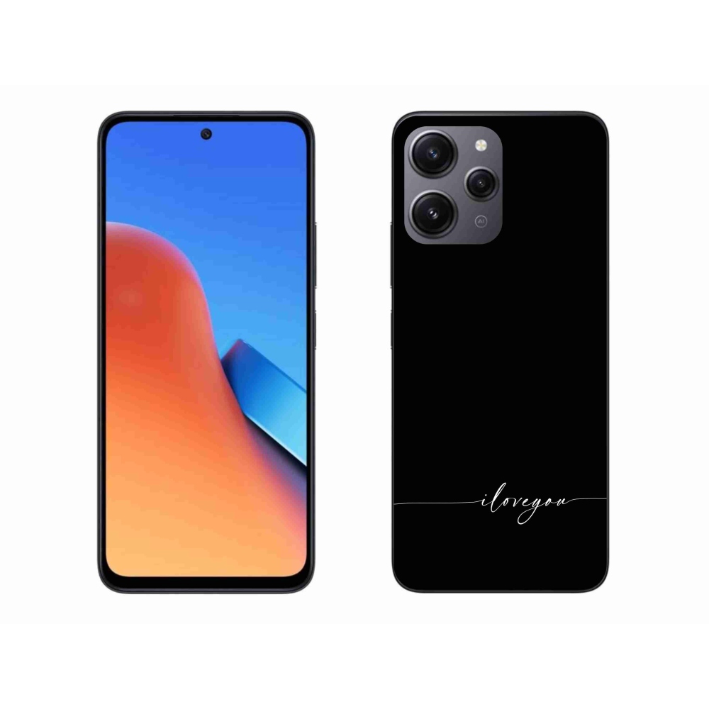 Gélový kryt mmCase na Xiaomi Redmi 12 - I love you čierne pozadie