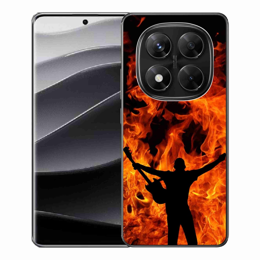 Gelový kryt mmCase na Xiaomi Redmi Note 14 Pro 5G/Poco X7 5G - muzikant a oheň