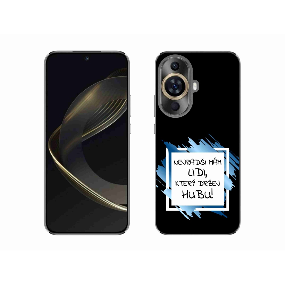 Gélový kryt mmCase na Huawei Nova 11 - vtipný text 7 bieločierne pozadie