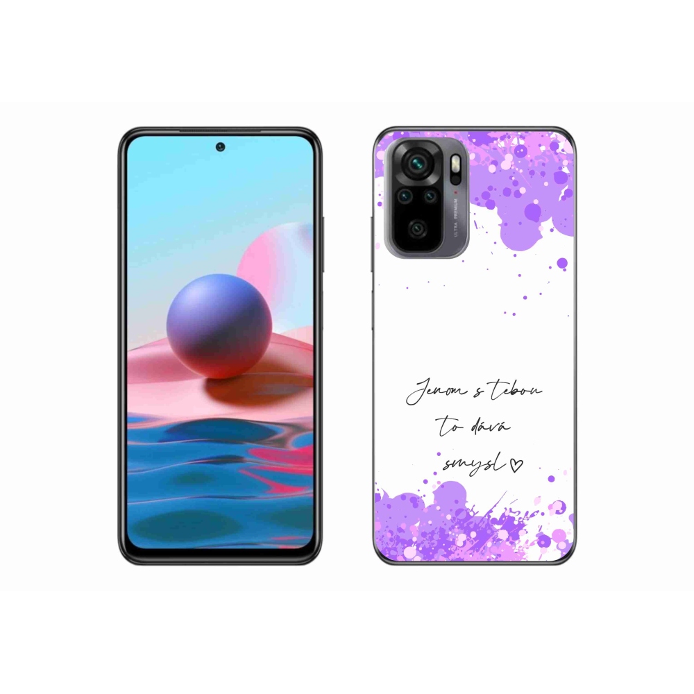 Gélový kryt mmCase na Xiaomi Redmi Note 10S - zamilovaný text biele pozadie