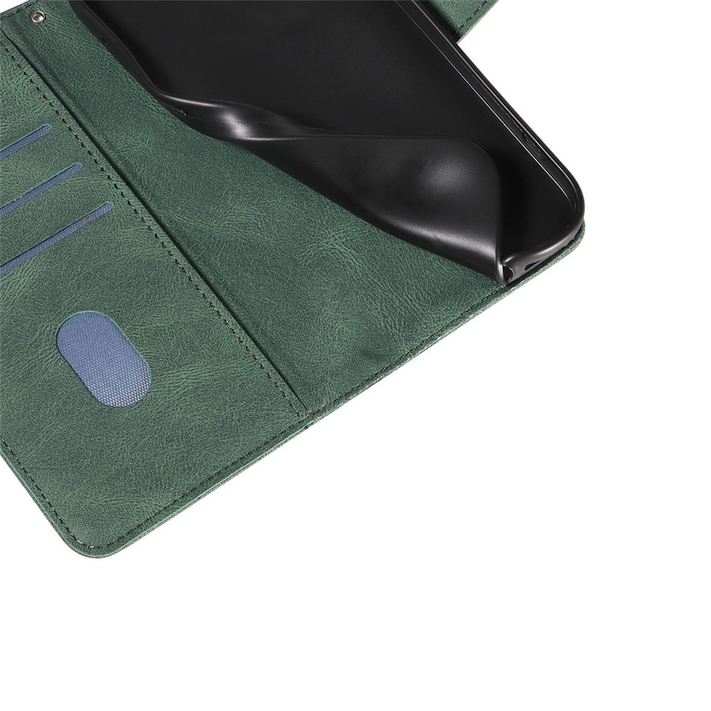 Curved knižkové puzdro na Realme 14 5G/14T 5G - zelené