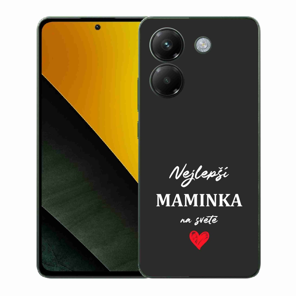 Gélový kryt mmCase na Xiaomi Poco M7 Pro 5G - najlepšia mamička 1 čierne pozadie