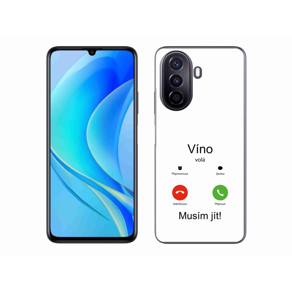 Gélový kryt mmCase na Huawei Nova Y70 - víno volá biele pozadie