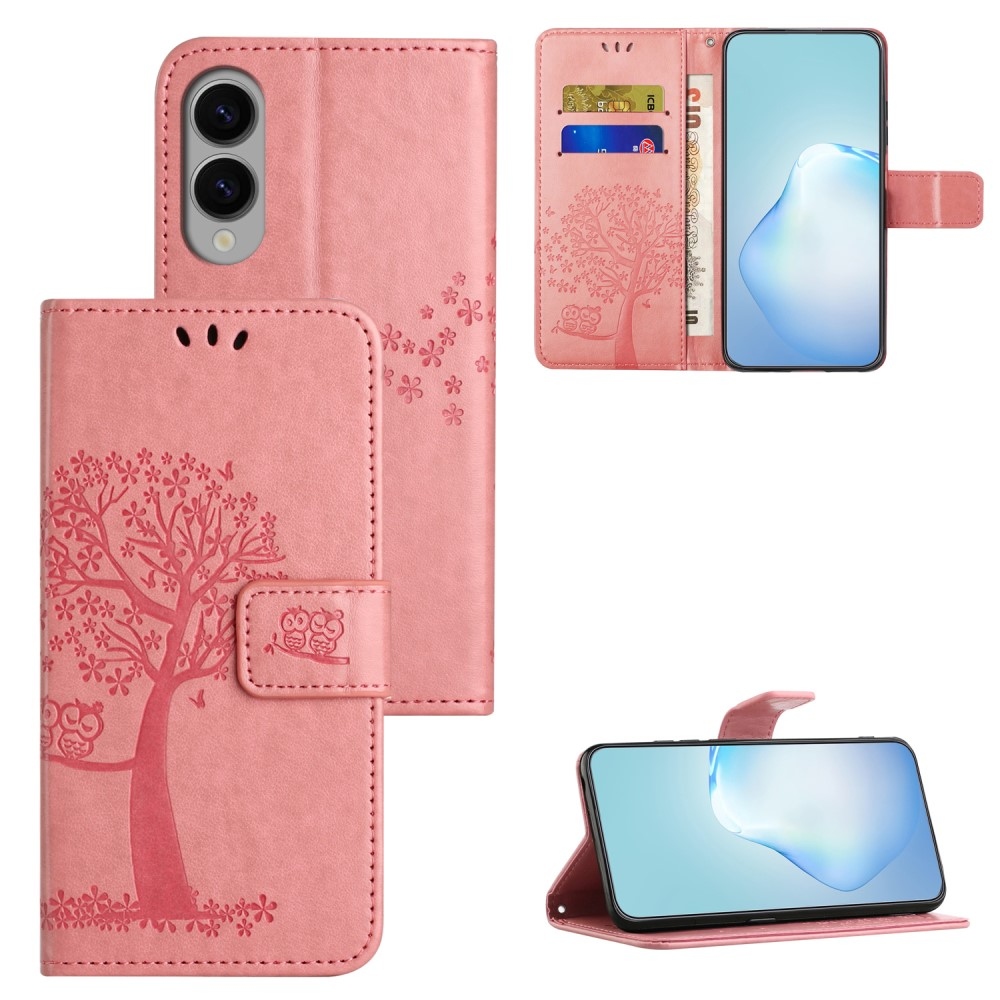 Tree knižkové púzdro na Samsung Galaxy S25 Edge - ružové