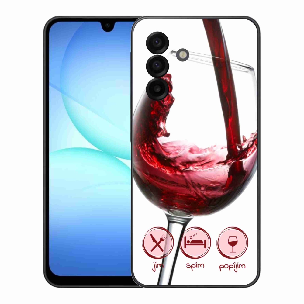 Gélový kryt mmCase na Samsung Galaxy A17 5G - pohár vína červené