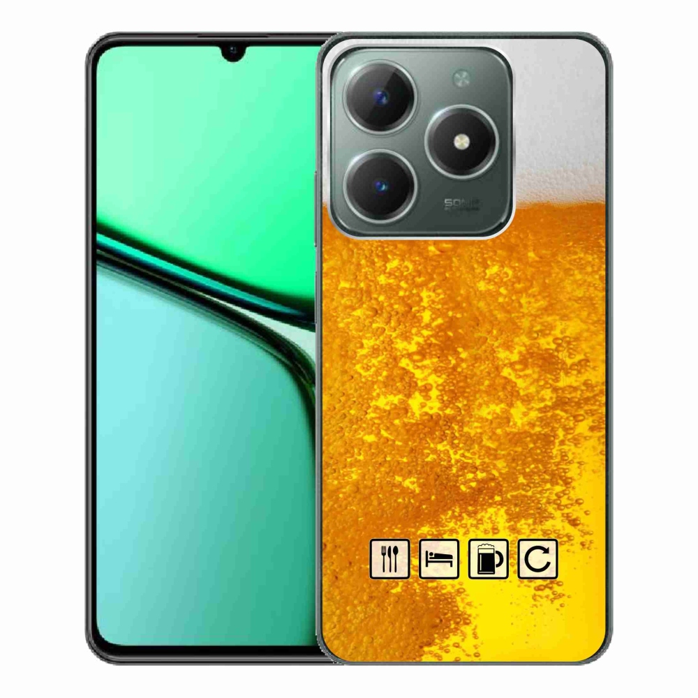 Gélový kryt mmCase na Realme C61 - pivný motív 3