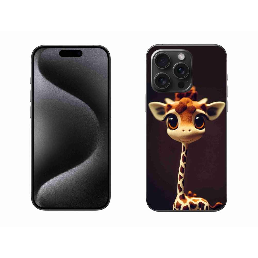 Gélový kryt mmCase na iPhone 15 Pro Max - malá žirafa
