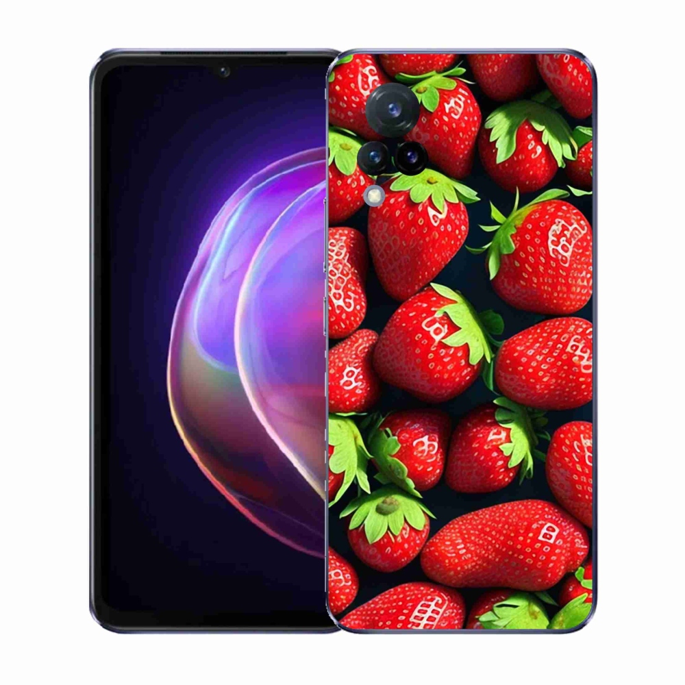Gélový kryt mmCase na Vivo V21 4G/5G - jahody