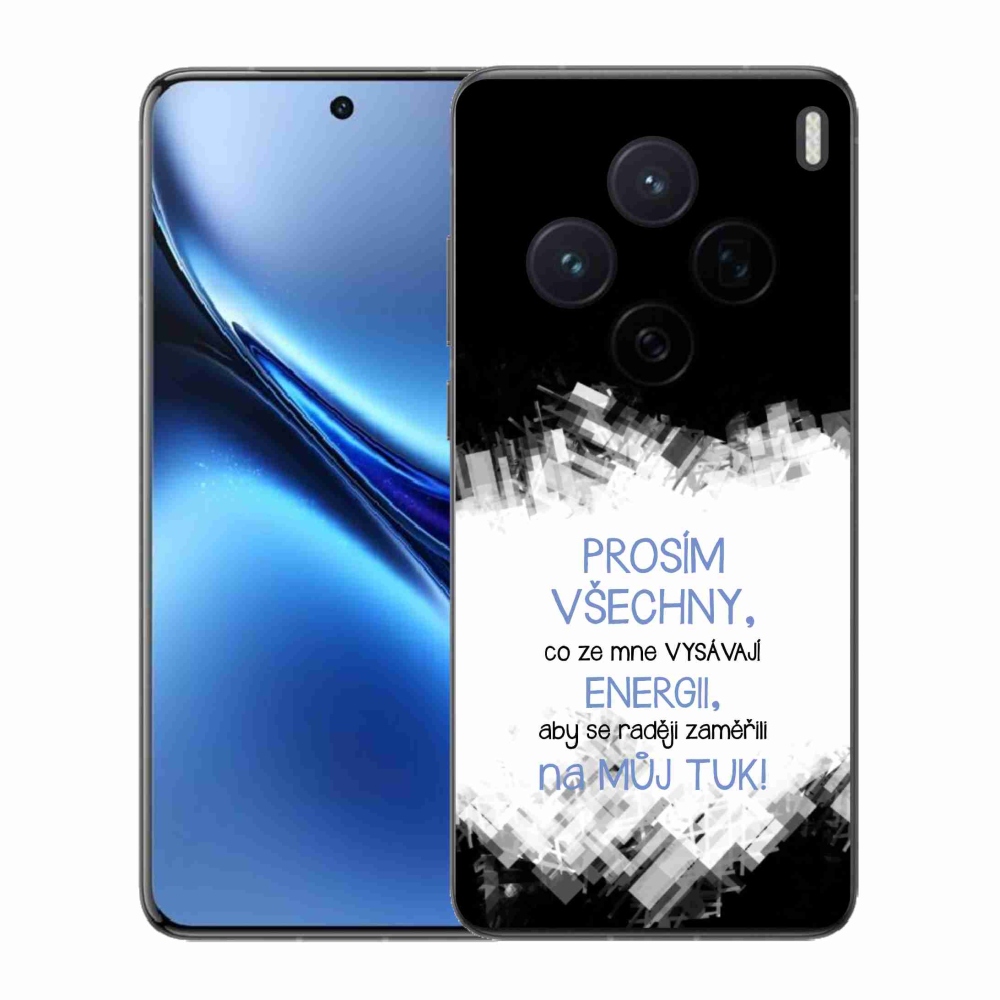 Gélový kryt mmCase na Vivo X200 5G - vtipný text 1 modrý