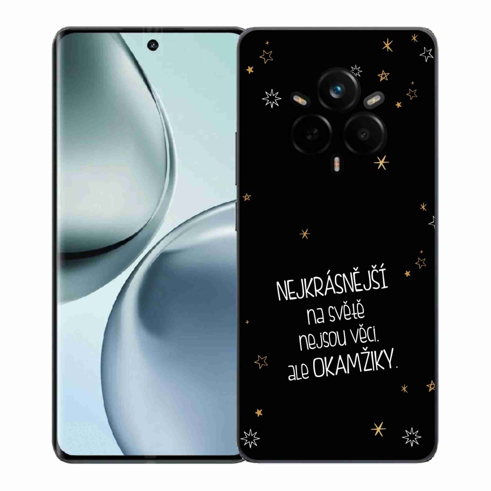 Gélový kryt mmCase na Realme 14 Pro+ 5G - citát 4 čierne pozadie