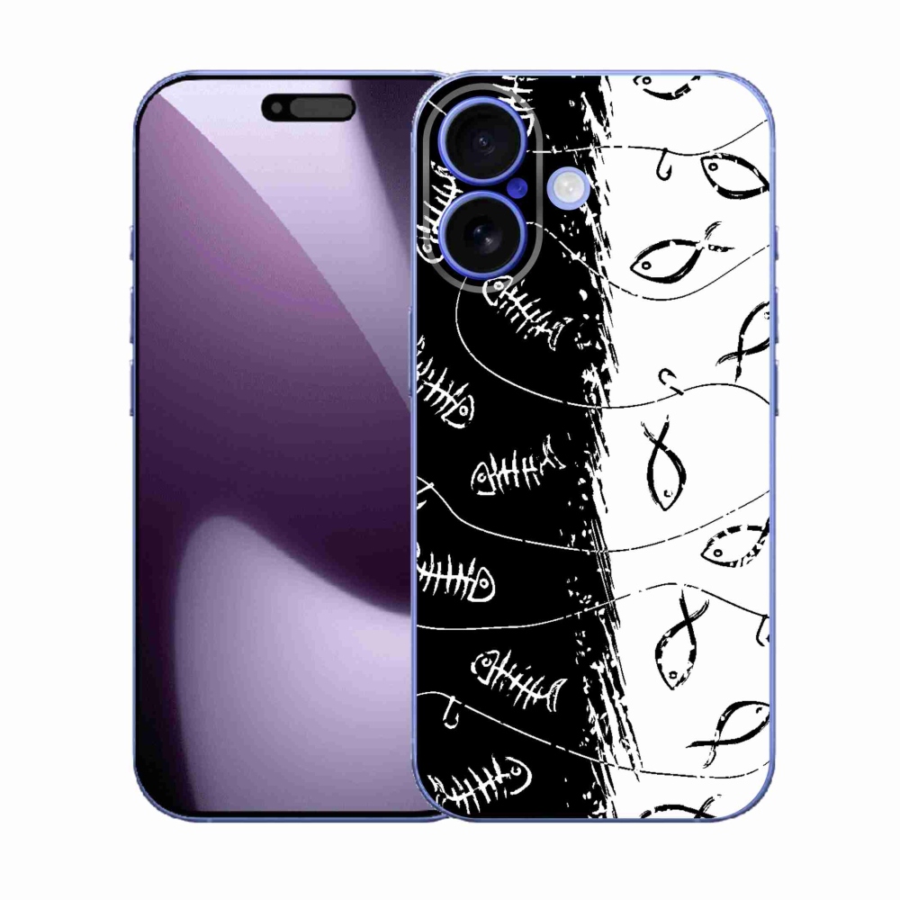 Gélový kryt mmCase na iPhone 17 - kostry a rybky