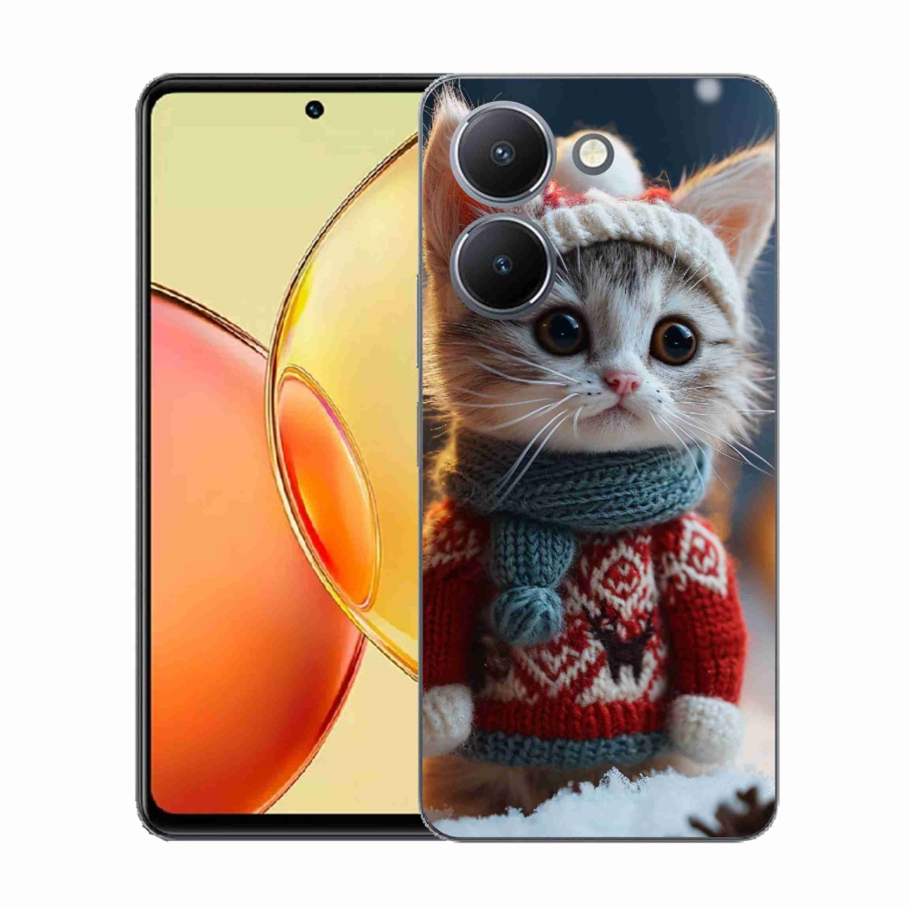 Gélový kryt mmCase na Vivo Y36 - mačiatko vo svetri