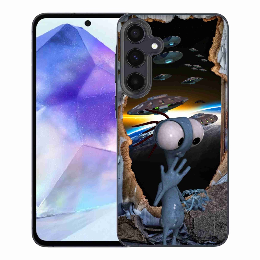 Gélový kryt mmCase na Samsung Galaxy A55 5G - mimozemšťan