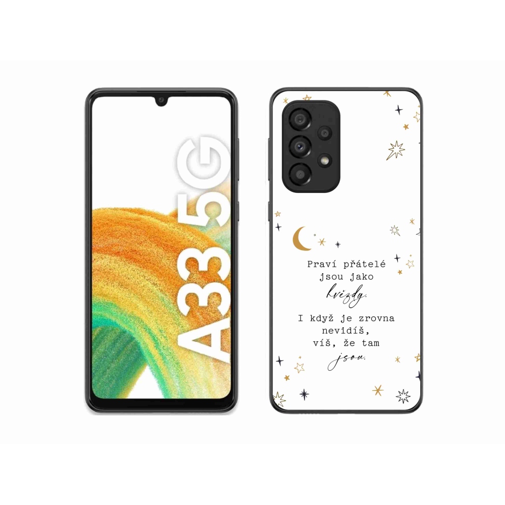 Gélový kryt mmCase na Samsung Galaxy A33 5G - citát 6 biele pozadie
