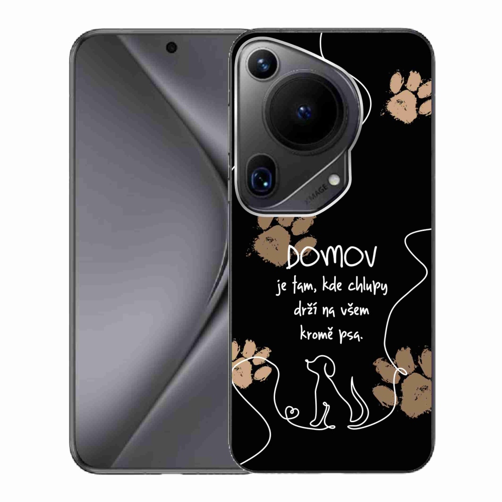 Gélový kryt mmCase na Huawei Pura 70 Ultra - psí motív čierne pozadie