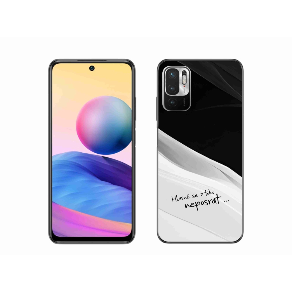 Gélový kryt mmCase na Xiaomi Redmi Note 10 5G - vtipný text 13 bieločierne pozadie