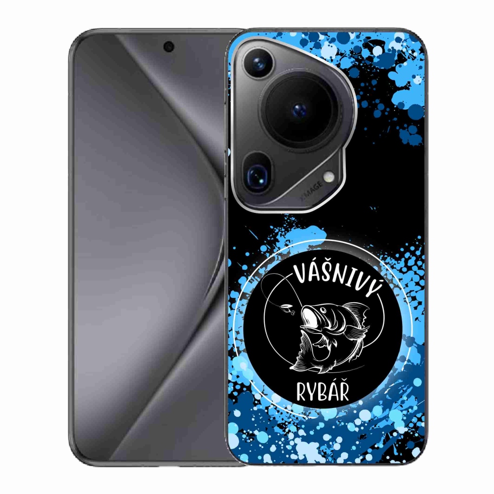 Gélový kryt mmCase na Huawei Pura 70 Ultra - vášnivý rybár čierne pozadie