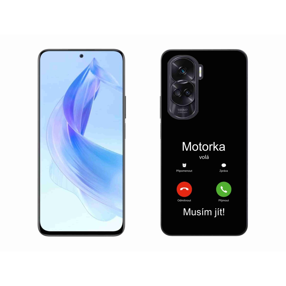 Gélový kryt mmCase na Honor 90 Lite - motorka volá čierne pozadie